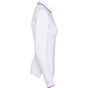 Kariban Polo maille piquée manches longues femme white/navy/red