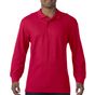 Gildan Premium Cotton Adult Double Piqué Polo LS red