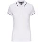 Kariban Polo maille piquée manches courtes femme white/navy/white
