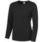 AWDis Just Cool Girlie long sleeve cool T jet_black