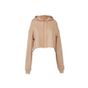 Bella Women's cropped fleece hoodie peach