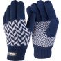 Result Pattern Thinsulate glove navy/grey