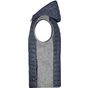 James&Nicholson Men´s Knitted Hybrid Vest light_melange/anthracite_melange