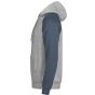 Tee Jays Unlabeled Two-tone Hooded Sweatshirt heather_grey/ink