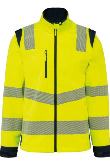 Image produit Veste softshell de sécurité recyclée avec manches détachables unisexe