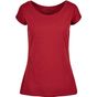 Build Your Brand Basic Ladies Wide Neck Tee - burgundy - S