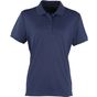 Premier Polo piqué Coolchecker® pour femme navy