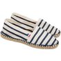 kariban Espadrilles unisexe natural/navy_stripe