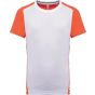 ProAct T-shirt de sport écoresponsable bicolore homme white/fluorescent_orange