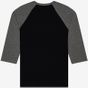 Bella Unisex 3/4 sleeve baseball tee black/deep_heather