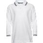Vesti Kids' long sleeve piqué polo shirt white/navy