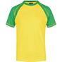 James&Nicholson Men´s Raglan-T yellow/frog
