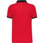 kariban Polo piqué bicolore homme red/black