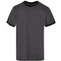 Build Your Brand Basic Men's Ringer Tee charcoal/black