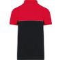 WK Designed To Work Polo bicolore écoresponsable manches courtes unisexe black/red