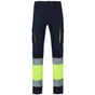 Velilla Pantalon multipoches bicolore haute visibilité navy/fluo_yellow