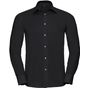 Russell Collection Men’s long sleeve tailored oxford shirt black