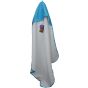 A&R Serviette à capuche pour bébé PRINT-Me® White / Aqua blue