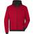 James&Nicholson Men´s Padded Hybrid Jacket red_melange/black