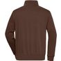 James&Nicholson Workwear Half Zip Sweat brown