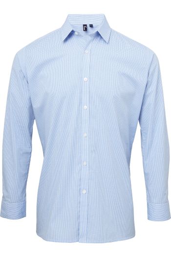 Image produit Chemise à micro carreaux Vichy à manches longues pour homme