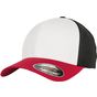 flexfit 3-Tone Flexfit Cap red/white/black