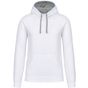 Kariban Sweat à capuche bicolore white/fine_grey