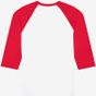 Bella Unisex 3/4 sleeve baseball tee white/red