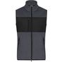 James&Nicholson Men´s Fleece Vest carbon/black