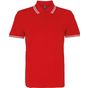 Asquith & Fox Polo passepoilé coupe classique homme - col contrasté red/white