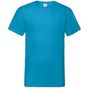 fruit of the loom Valueweight V-Neck T azure_blue