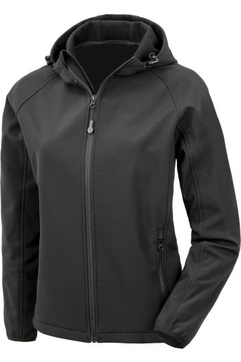 Image produit Recycled 3-Layer Printable Womens Hooded Shoftshell