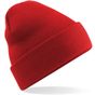 Beechfield Bonnet Original à revers rouge lumineux