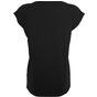 Build Your Brand Ladies Organic Extended Shoulder Tee black