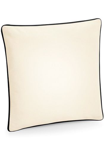 Image produit Housse de coussin à bord passepoilé en coton issu du commerce équitable