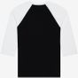 Bella Unisex 3/4 sleeve baseball tee black/white