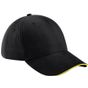 Beechfield Casquette Athleisure à 6 panneaux black/yellow