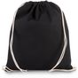 Kimood Petit sac à dos en coton bio avec cordelettes noir