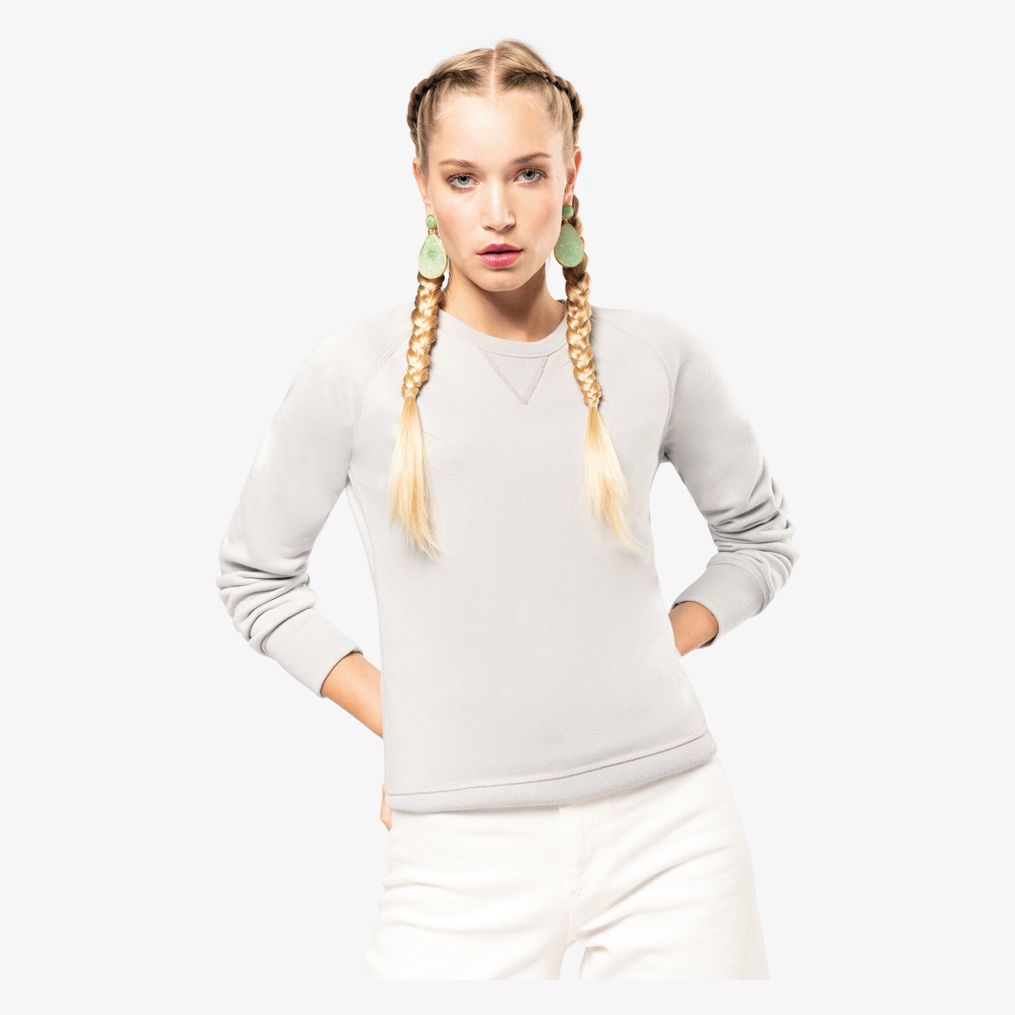 Sweat-shirt BIO col rond manches raglan femme  kariban