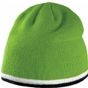 K-up Bonnet bande bicolore contrastée lime/white/black