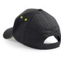 Beechfield Casquette Ultimate 5 panneaux à visière sandwich black/lime_green