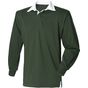 Front Row L/S Plain Rugby Shirt bottle_green