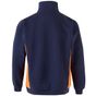 Velilla Sweat bicolore zippé navy/orange