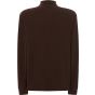 JHK Man regular long sleeve polo chocolate