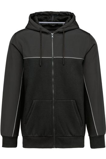 Image produit Veste molleton bicolore zippée à capuche écoresponsable unisexe