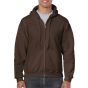 Gildan Heavy Blend Adult Full Zip Hooded Sweat dark chocolate