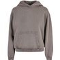 Build Your Brand Ladies Acid Washed Oversize Hoody asphalt
