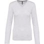 Kariban T-shirt col V manches longues femme ash_heather