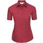 Russell Chemise en Popeline Polyester/Coton classique courtes allongées Femme classic_red