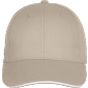 K-up Casquette Baseball avec sandwich - 6 panneaux beige/white
